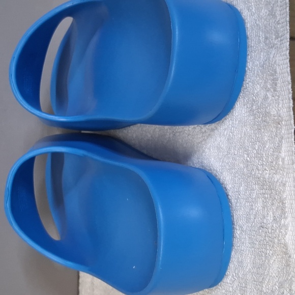 Womens Balenciaga Vibrant Blue Slide Sandals Size 8 Beachy Casual Platform NIB - Picture 5 of 6